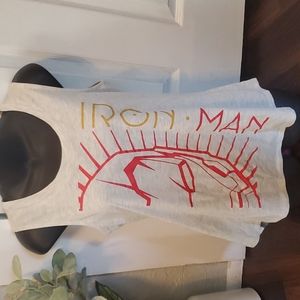 gray iron man tang top size medium